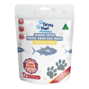 FreezyPaws Superpremium Human Grade Freeze-Dried Tuna Steak Raw Treats 1pc