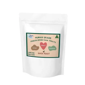 Freezy Paws Human Grade Freeze-Dried Raw Duck Feast (Liver, Heart & Gizzard) Treats 70g